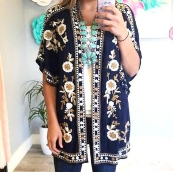 Angel Heart Boutique NWT Embroidered Open Cardigan. - Picture 16 of 16